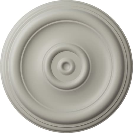 Ekena Millwork Traditional Ceiling Medallion (Fits Canopies up to 2 3/4"), Hand-Painted Pot of Cream, 12"OD x 1"P CM12TRPCF